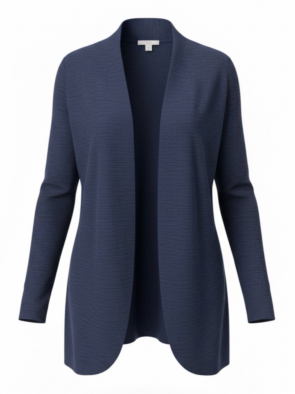 J. Jill Navy Open-Front Ribbed Knit Cardigan